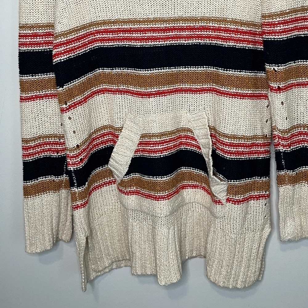 COPY - Tory Burch Striped Short Sleeve Linen Blend Sweater Size Small - Picture 5 of 16